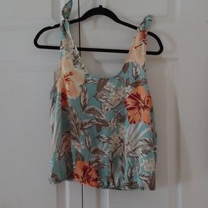 Dynamite Floral Print Crop Top